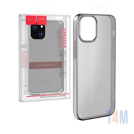 Capa TPU Light Series Hoco para Apple iPhone 14 Plus Preto Transparente